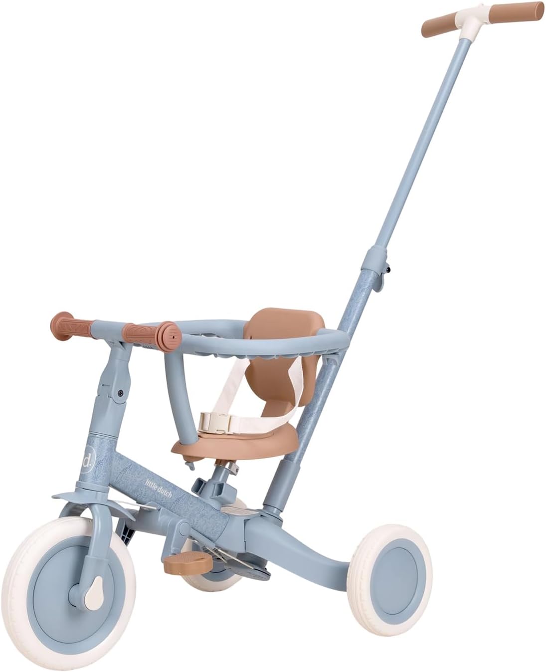 Little Dutch 4-in-1 Laufrad Dreirad, Laufrad mit Schubstange