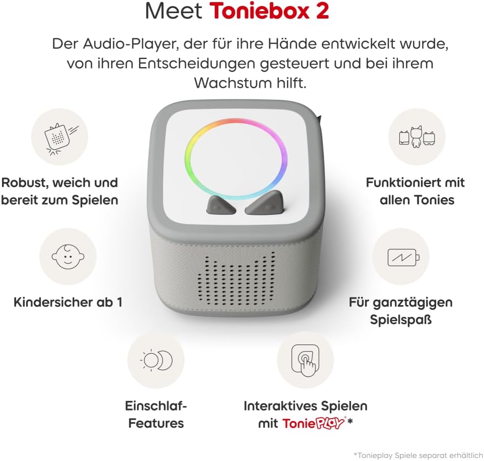 tonies® Toniebox 2 Bundle Mondgrau – Audioplayer