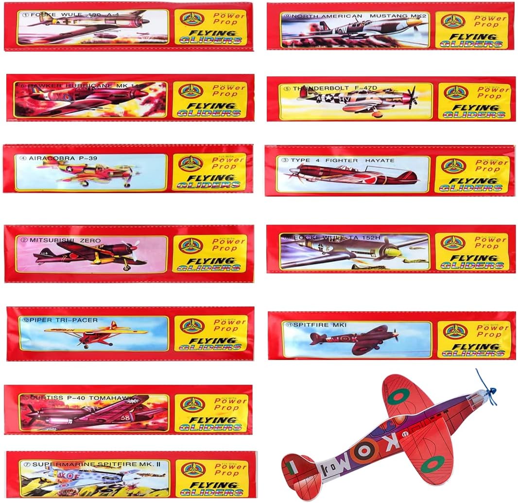 12er Styroporflieger Set – Gleitflugzeuge & Wurfgleiter HONGECB