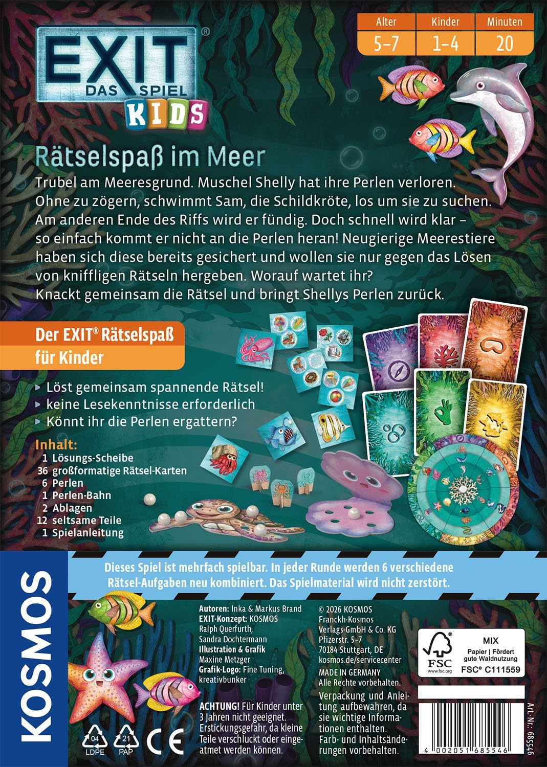 KOSMOS EXIT® Das Spiel Kids – Rätselspaß im Meer | Escape Room