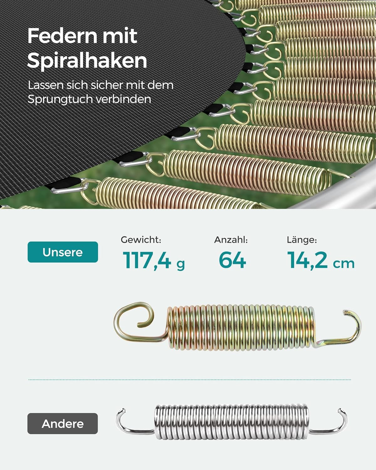 SONGMICS Gartentrampolin mit Sicherheitsnetz & Leiter