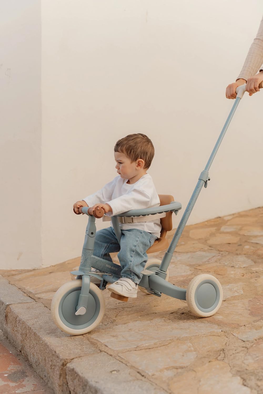 Little Dutch 4-in-1 Laufrad Dreirad, Laufrad mit Schubstange