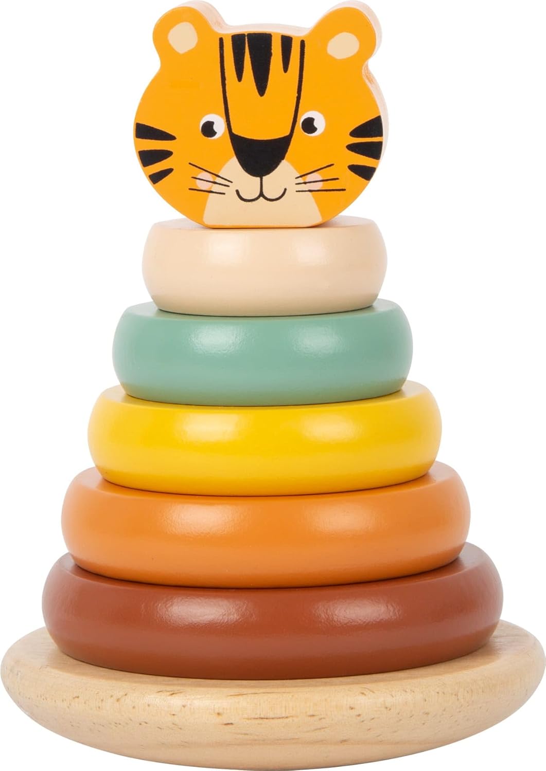 Stapelturm Tiger „Safari“ – Holz Steckspiel & Motorikspielzeug